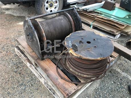 Custom Winch and Drum of Steel Rope Used