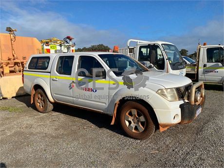 2010 Nissan Navara D40 RX Dual Cab Well Body Auto with Canopy Asset HCE092