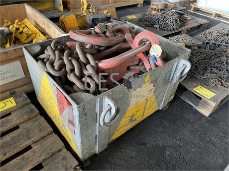 Custom 36 T Chain Slings in steel crate