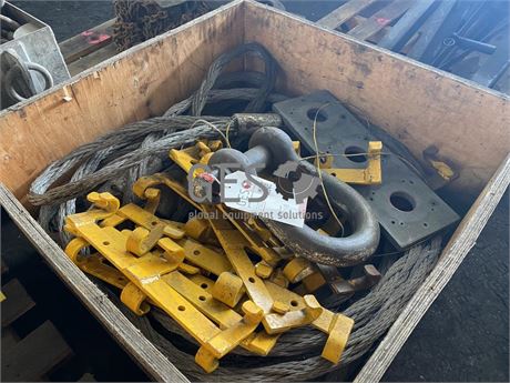 Custom Wire Rope Slings & D Shackle in timber crate