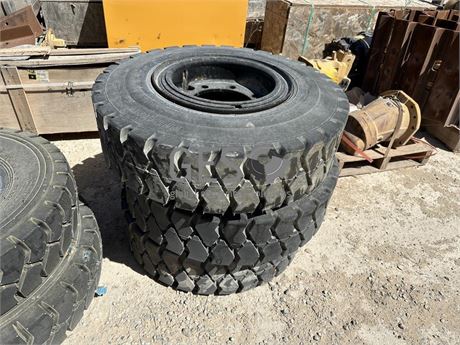 Bridgestone 8.25-15 Tyres on rims x 3 Unused