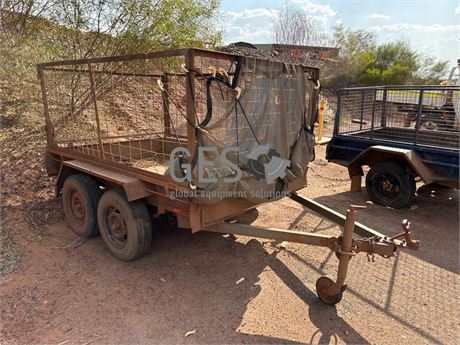 Tandem Axle 8x5 ft box trailer with cage