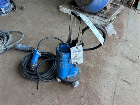 Tsurumi 1000 volt 5.5 KW submissible pump with cable & plug incomplete As New
