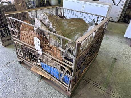 Pallet cage with Tarpaulins and flooring