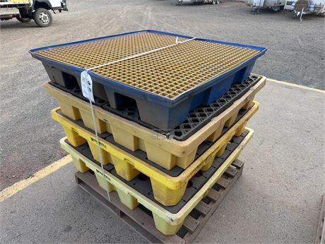 Drum spill pallet bunds x 4