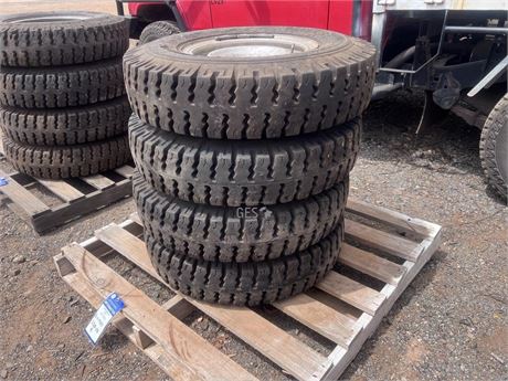 MRF 7.50-16 tyres with approx. 90% tread remaining x 4