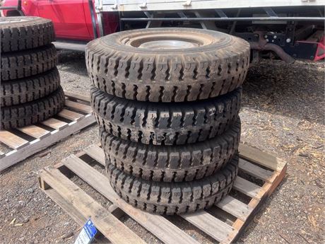 MRF 7.50-16 tyres with 100% tread remaining x 4