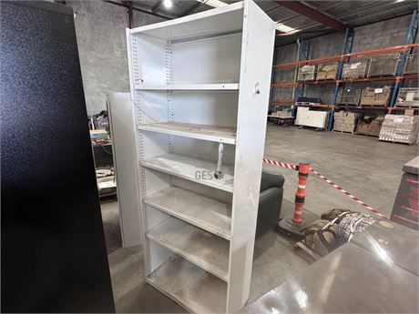 Open Metal Shelving Unit White