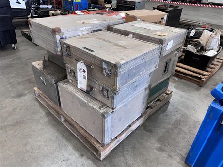 Pallet of Aluminium Road Cases