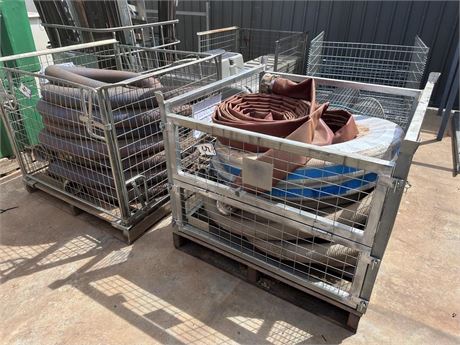 Rigid and lay flat hose in 1 pallet crate