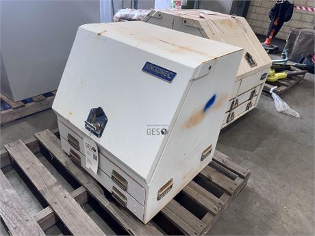 Kinchrome Upright 2 drawer truck lock box approx. 40 litre