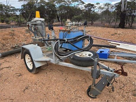 2017 Metzke Single axle galvanised sample trailer with Mk2 3 chute splitter