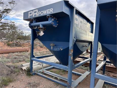 2016 PR Power Siltbuster settling tank on skid base
