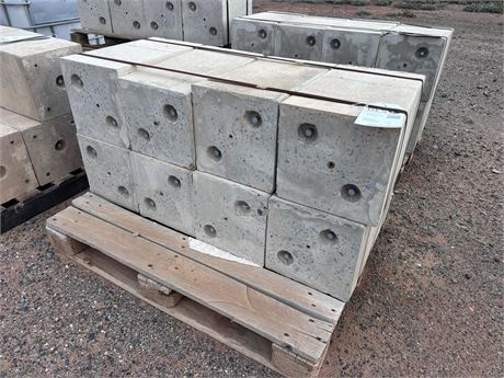 300 x 300 x 500 mm high Concrete blocks x 8 unused