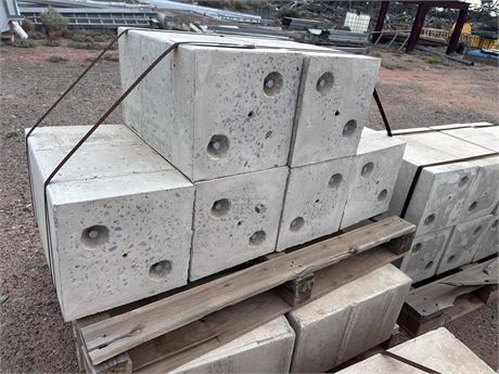 300 x 300 x 500 mm high Concrete blocks x 6 unused