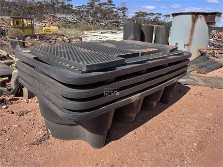 Spill Crew Australia DBDIBC Twin IBC bunds x 4 with 8 grates