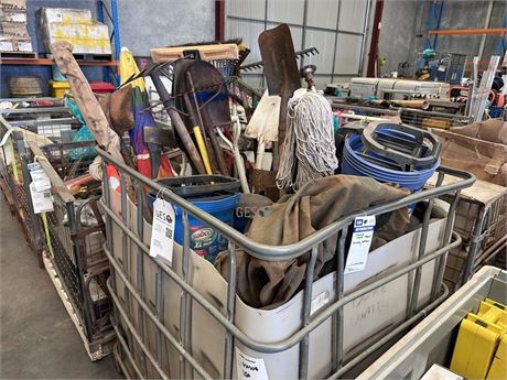 Package of hand tools and misc equipment in IBC