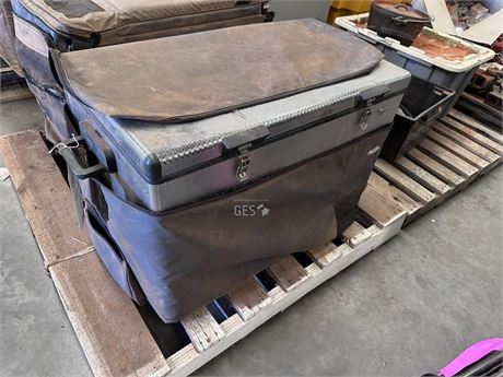 National Luna Legacy 80 litre single bin single lid fridge with travel cover