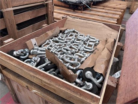 Various D Shackles, I bolts and threaded rod