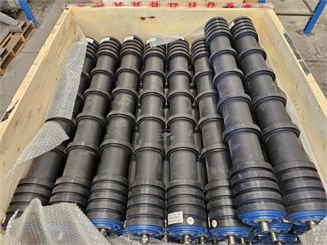 ACE Fenner 330 mm impact conveyor rollers x 99 RDRT 1120 mm x 22