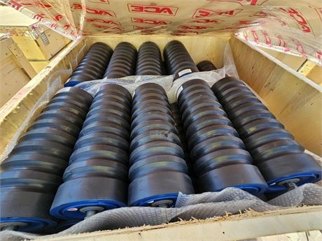 ACE Fenner 330 mm impact conveyor rollers part 393360-0823 x 75 in crate As New