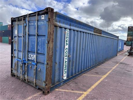 12 mtr Open top sea container no tarpaulin damaged scrap