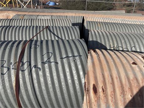 1 mtr diam 10 mtr corrugated steel culvert pipes x 3 lengths