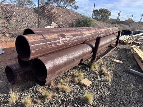 355 mm x 6 mm steel pipes 5.5 mtr & 5 x 6 mtr lengths