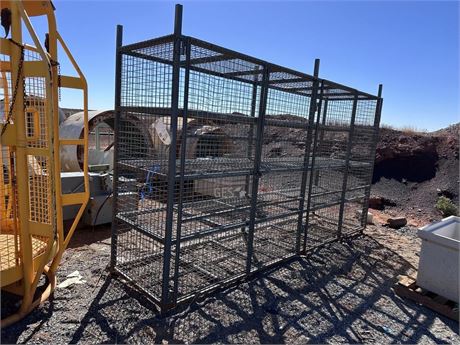 Workshop lockable cage 3.7 x 0.9 x 2 m High