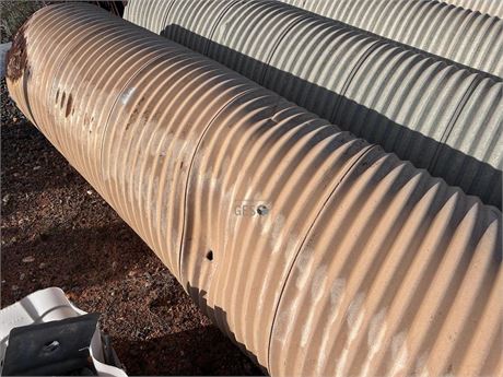1 mtr diam 9 mtr corrugated steel culvert pipes dented