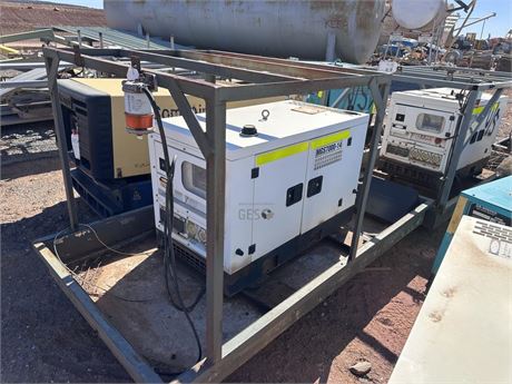 2018 Denyo 6 KVA HG6000SS Generator on skid in steel bund NON running