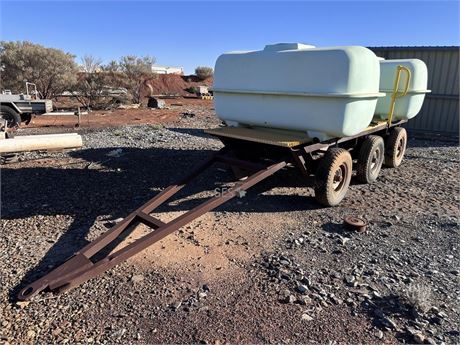 Tri-axle trailer with 2 x 2.2 KL water tanks