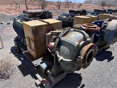 2019 Metso HM200 MHC-D C5 pump on frame with 250 KW 1000 volt drive