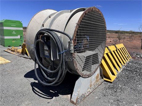 Clemcorp 55 KW 1000 volt CC1524 vent fan fitted with power cable & plug