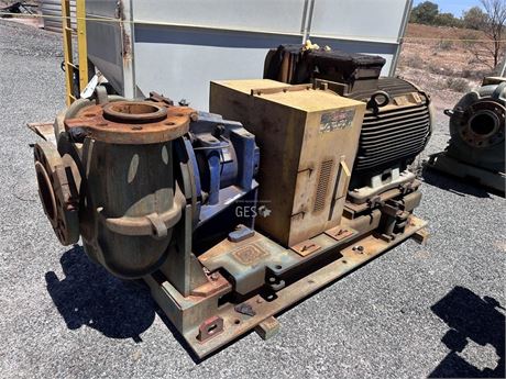 2019 Metso HP200 MHC-D C5 pump on frame with 250 KW 1000 volt drive