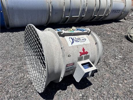 Clemcorp 7.5 KW 1000 volt CC610 vent fan with air intake grille