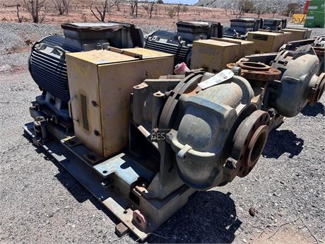 2019 Metso HP200 MHC-D C5 pump on frame with 250 KW 1000 volt drive