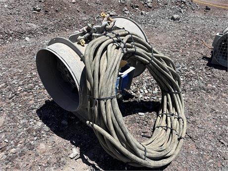 Clemcorp 7.5 KW 1000 volt CC610 vent fan with 90 mtr cable & plug intake grille