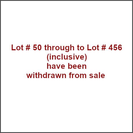 Important Notice – Withdrawal of Lots from Auction
